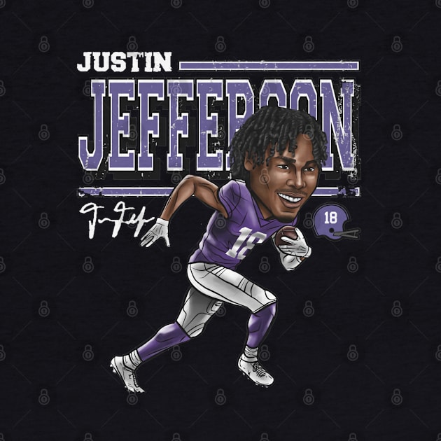 Justin Jefferson Minnesota Cartoon by Buya_Hamkac